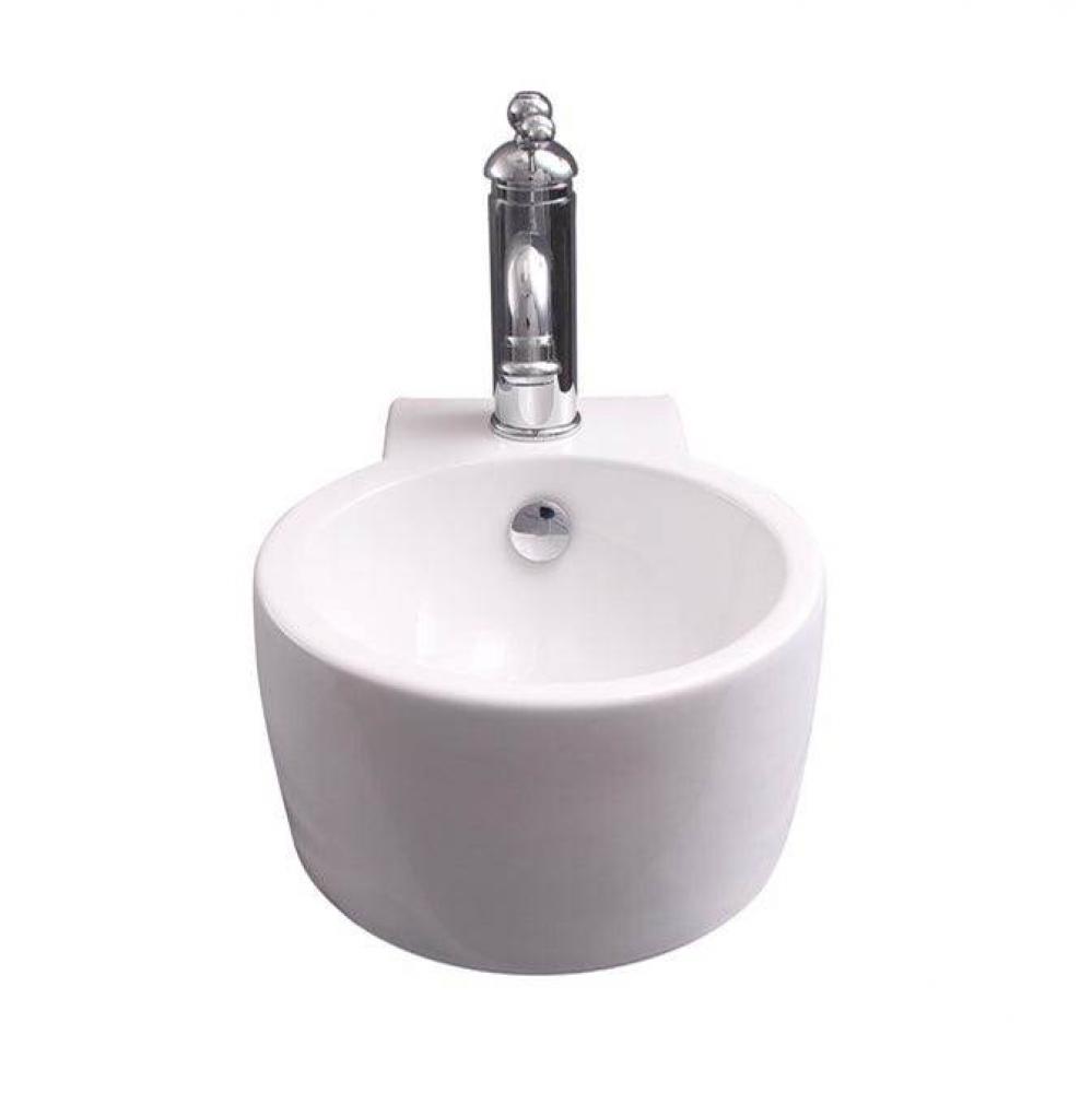 Calla 11''Above Counter Basin & Wallhung,1 Faucet Hole, White