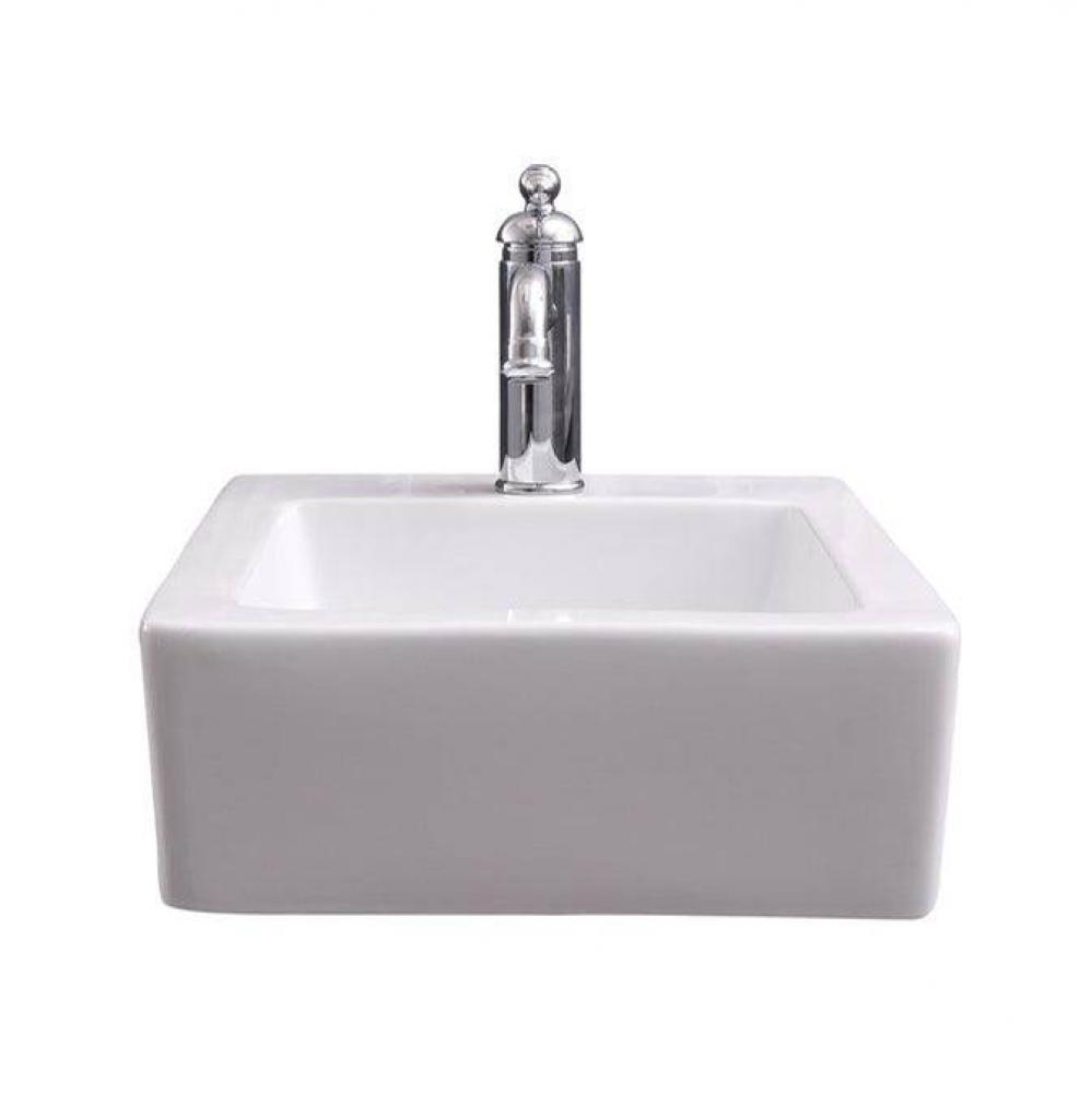 Grabil Rect Wall Hung, 15'' X 18'', 1 Faucet Hole, WH