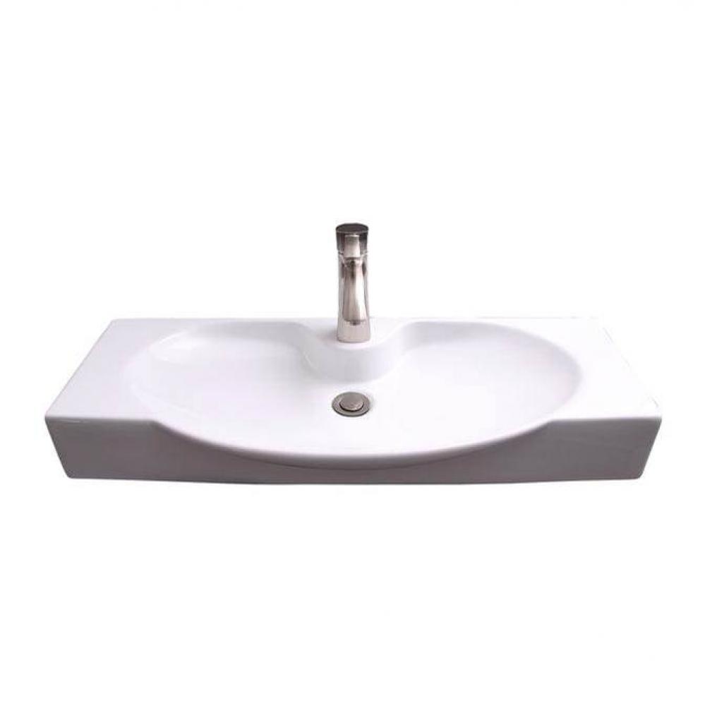 Walton Wall Hung 31-1/2'' Rect, Oval Basin,1 Faucet Hole,WH