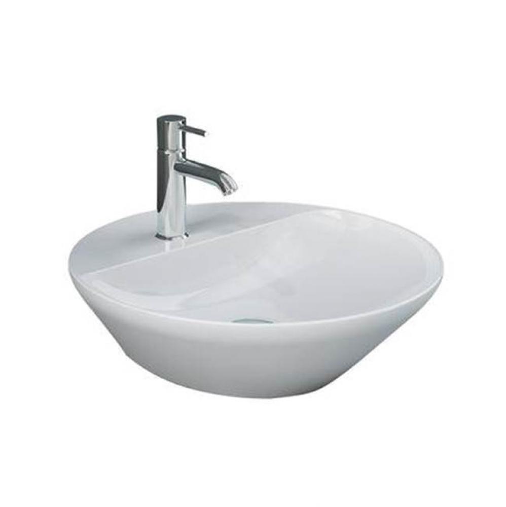 Variant 16-1/2''x16-1/2'' Round CounterTop Basin,1-Tap hole,WH