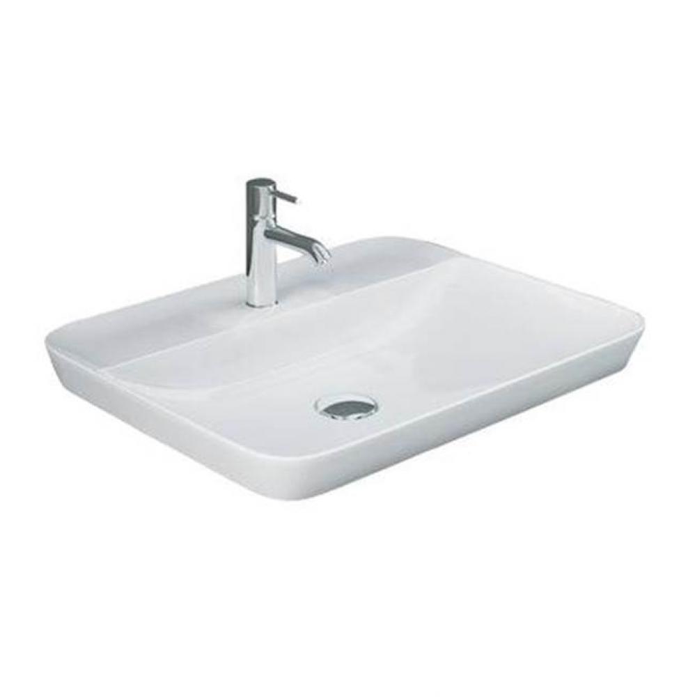 Variant 21-5/8'' x 16-1/2'' Rect Drop-In Basin,1-Hole,W/DECK,WH