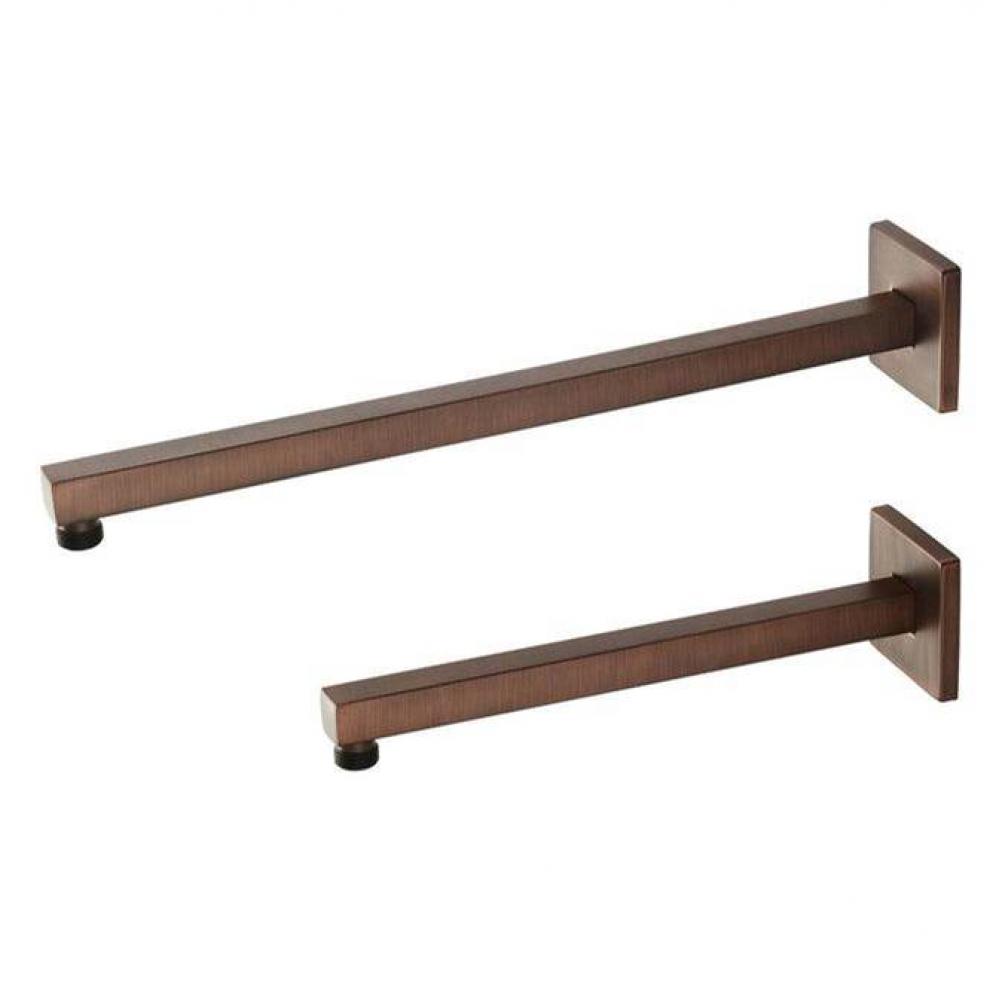 17'' Wallmount Modern Square Shower Arm Tube w/Flange,ORB