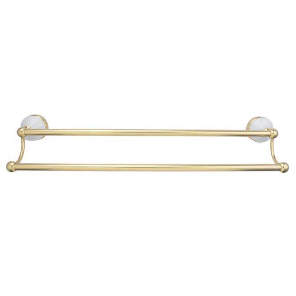 Anja Double Towel Bar, 24'', Antique Brass