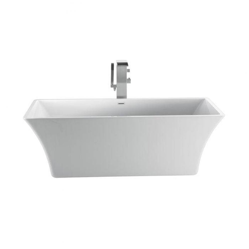 Tara 60'' AC Freestanding Tub White,w/Internal Drain-OF CP