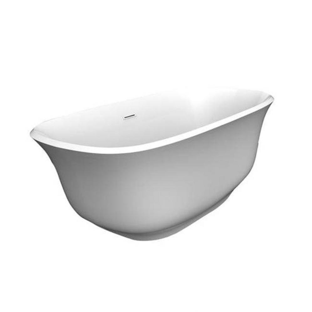 Ceres 59'' Freestanding AC WH Tub,Internal Drain & OF MB