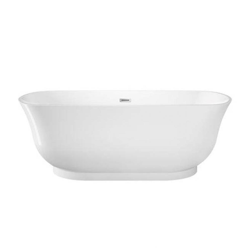 Celeste 67'' AC FS Tub,Internal Drain Pipe, No Faucet Holes,CP
