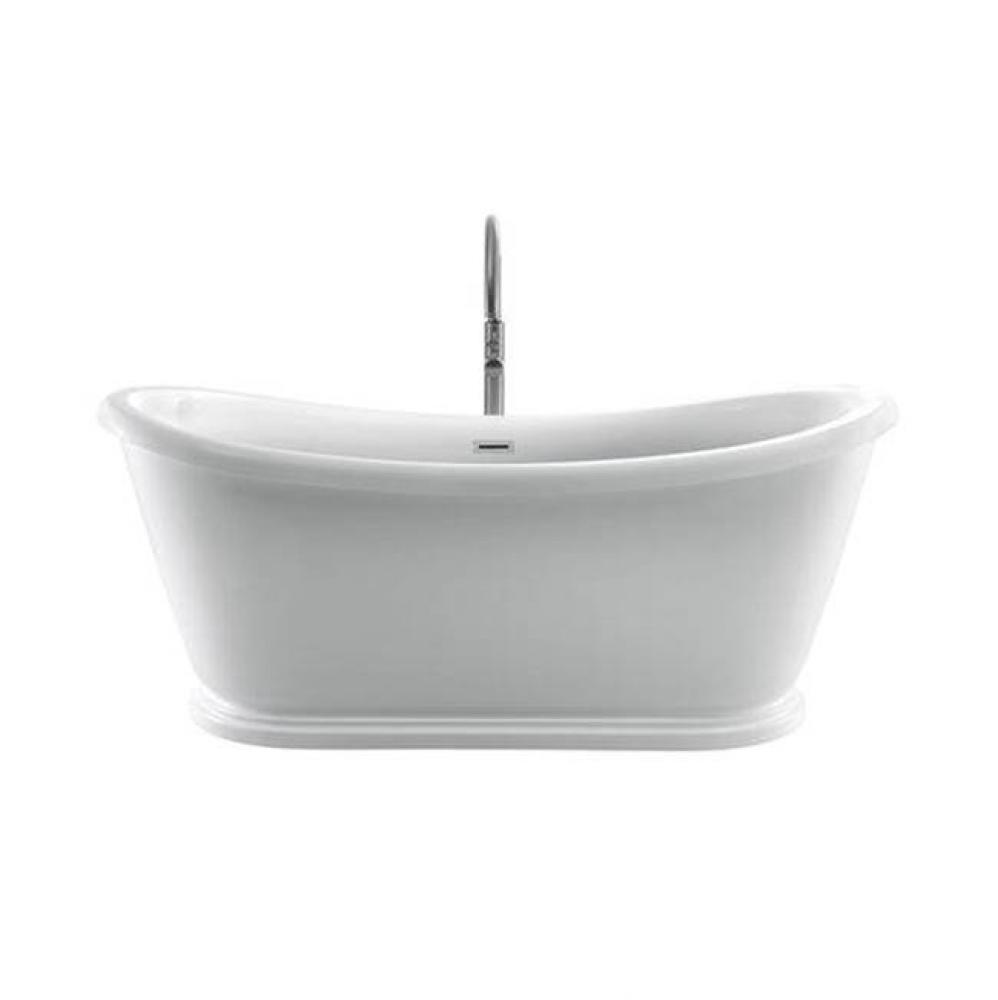 Morgan 70'' AC Freestanding Tub White,w/Internal Drain-OF CP