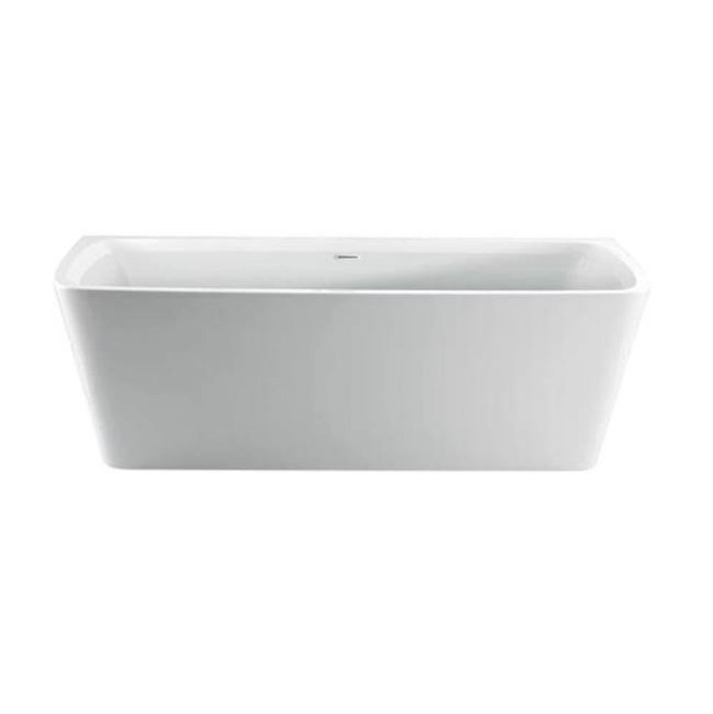 Vincent 71'' AC Rect Tub WH, w/Internal Drain Pipe, CP