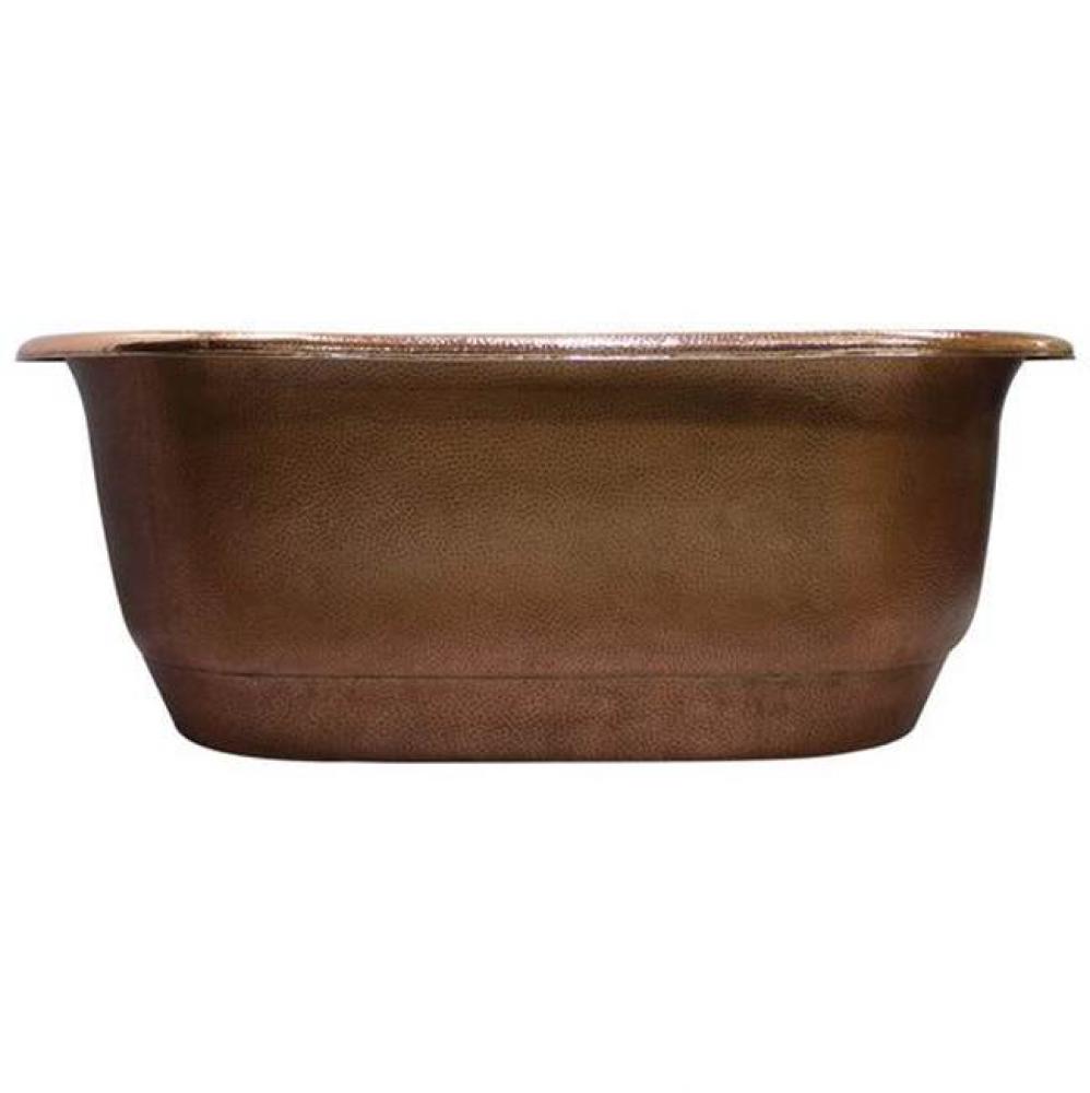 Rochelle 66'' Freestanding Tub AC Copper Ext &Polished INT