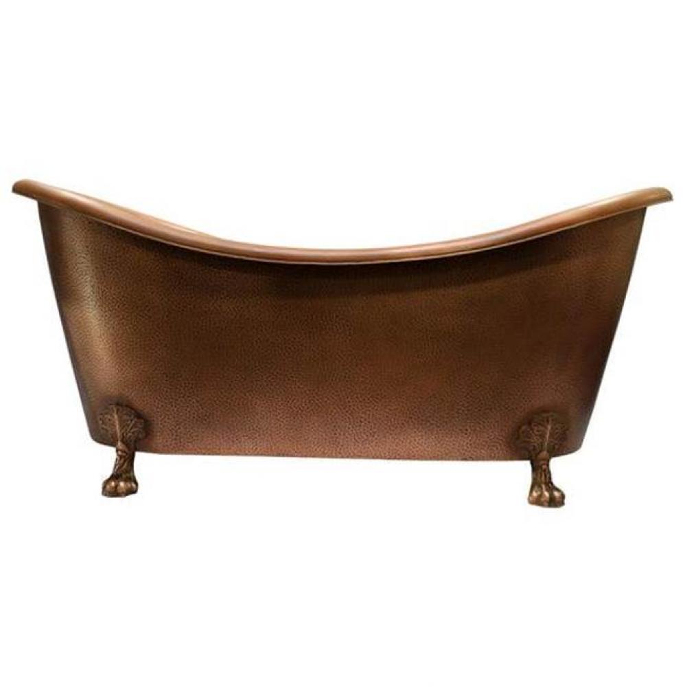Celana 68'' DBL Slipper Copper Tub,ClawFoot AC,Antique Copper