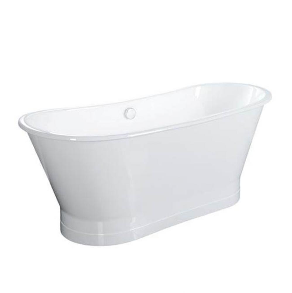 Wakely Cast Iron Tub w/ Base, WH, 68'', No Holes