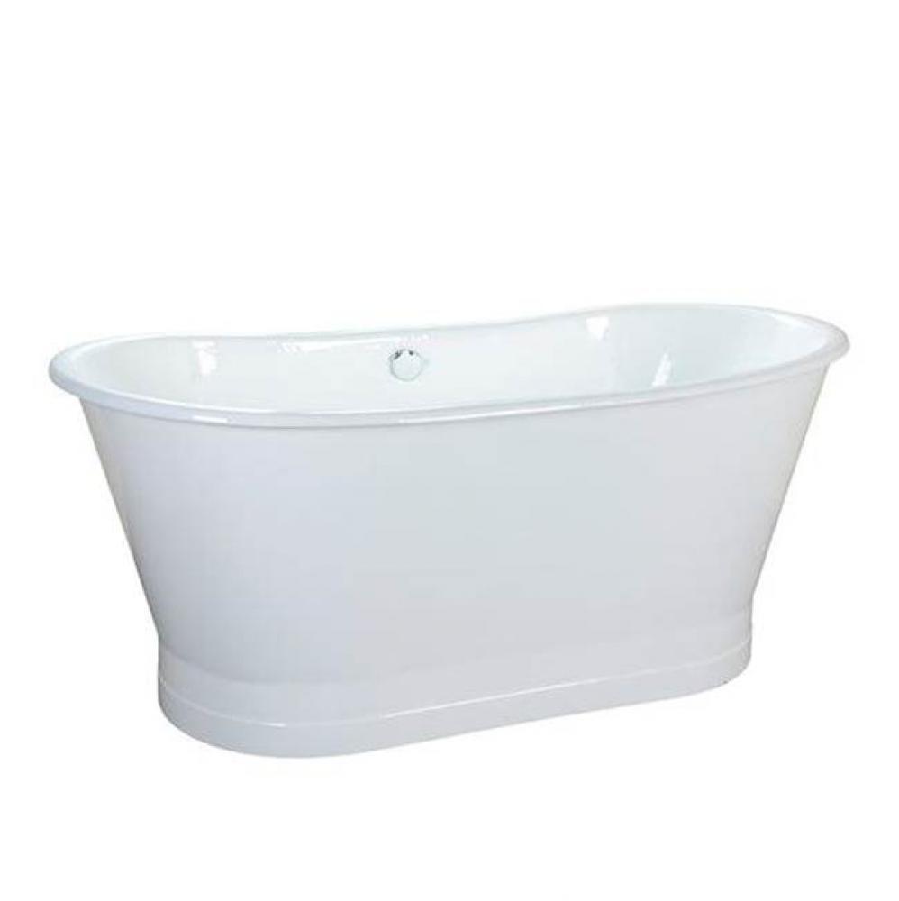 Wakely Cast Iron Tub w/Base 32'' Wide, w/o Holes,OF,WH