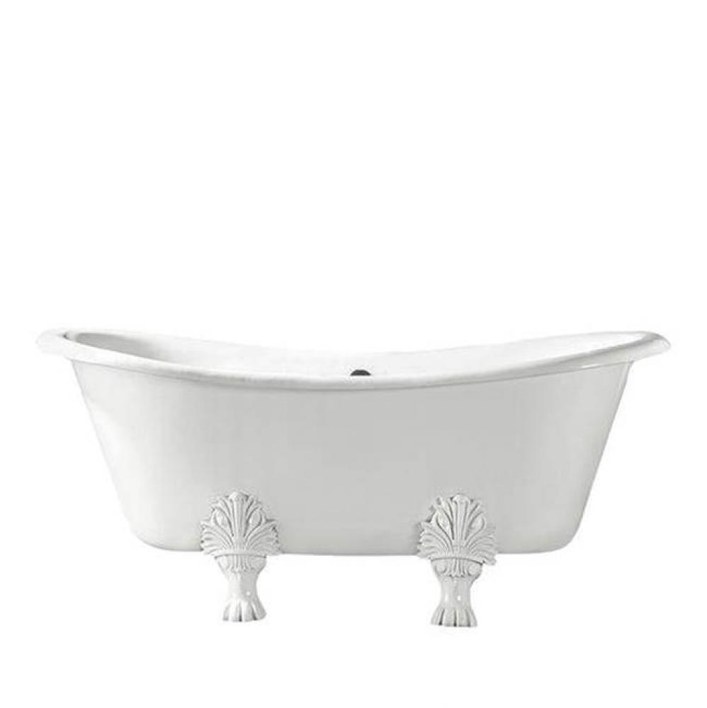 Markus Cast Iron Dbl Sliper 66 WH,7'' Holes, BN Monarch Feet