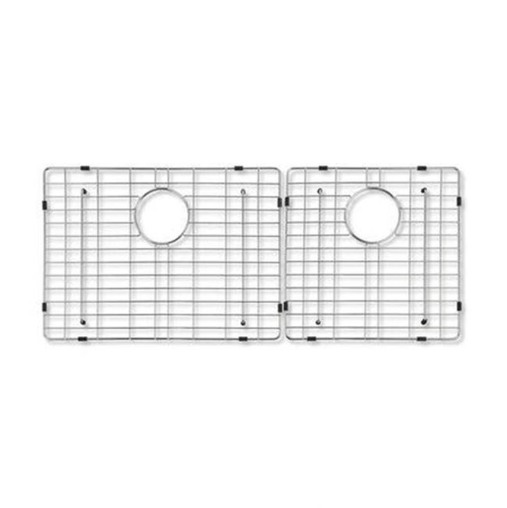Crowley 36'' Stainless Steel,  60/40 Dbl Bowl Wire Grid
