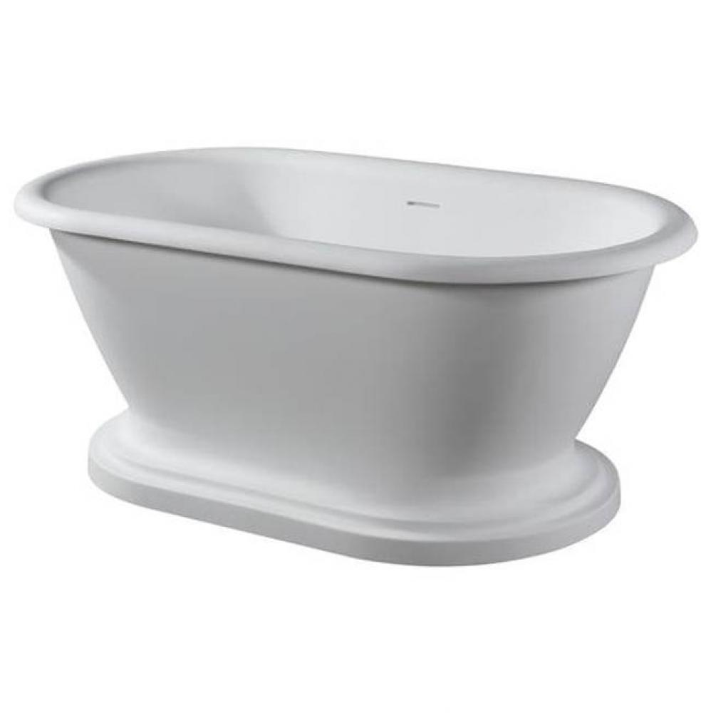 Winston 70'' BARstone Freestandin Tub w/Integrated base,Matte WH