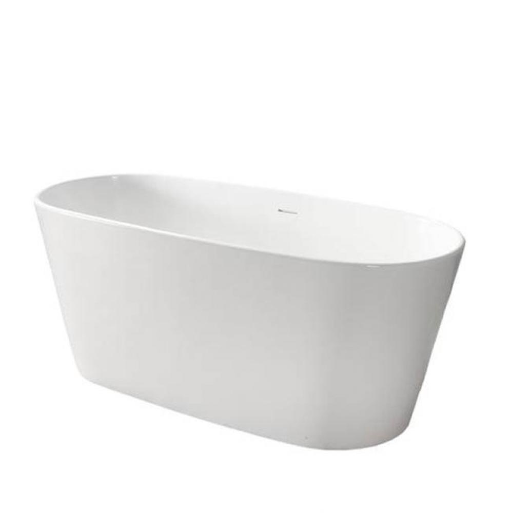 Paden 62'' BARstone Freestanding Tub, White Matte