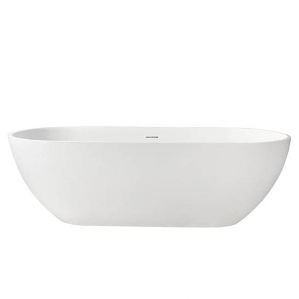 Nyoko  68'' BARstone Freestanding Tub, White Matte