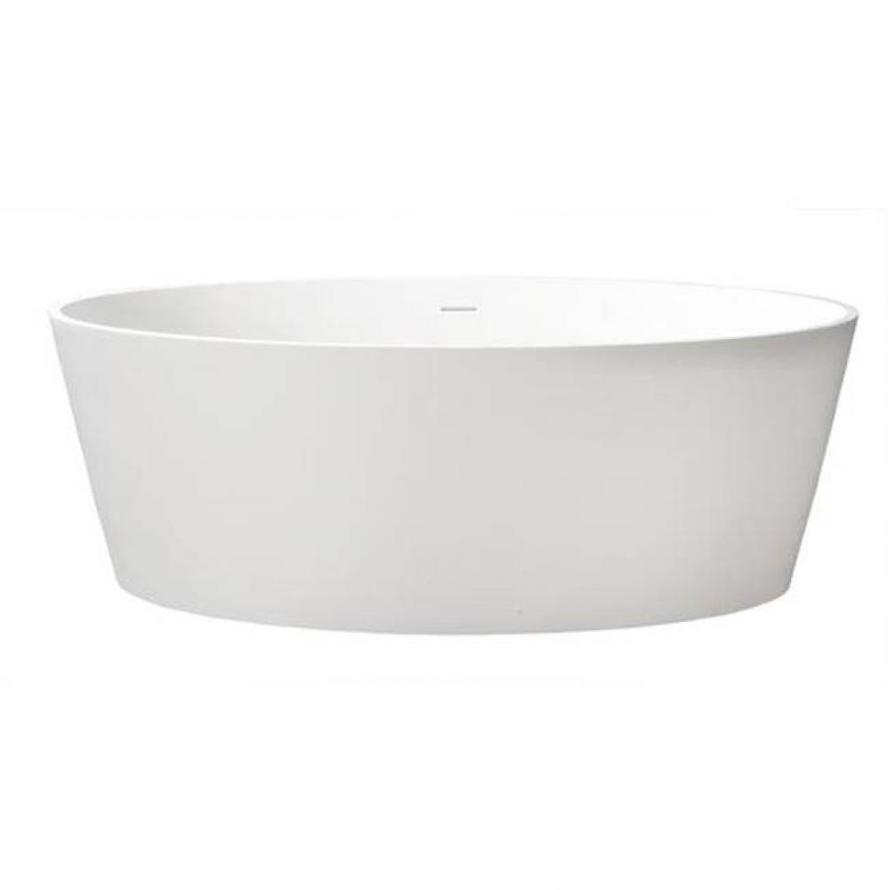 Magnus BARstone Oval, 63'', No Faucet Holes, White Matte