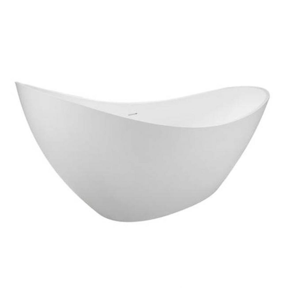 Britta BARstone Slipper Tub, No Holes, OF Slot, White Matte