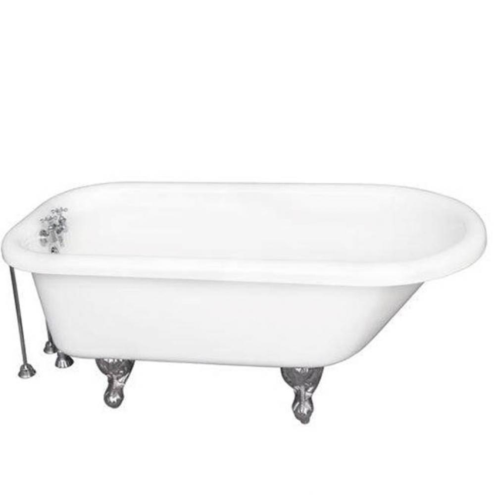 Tub Kit 60'' AC Roll Top, Tub Filler, Supplies, Drain-Chrome