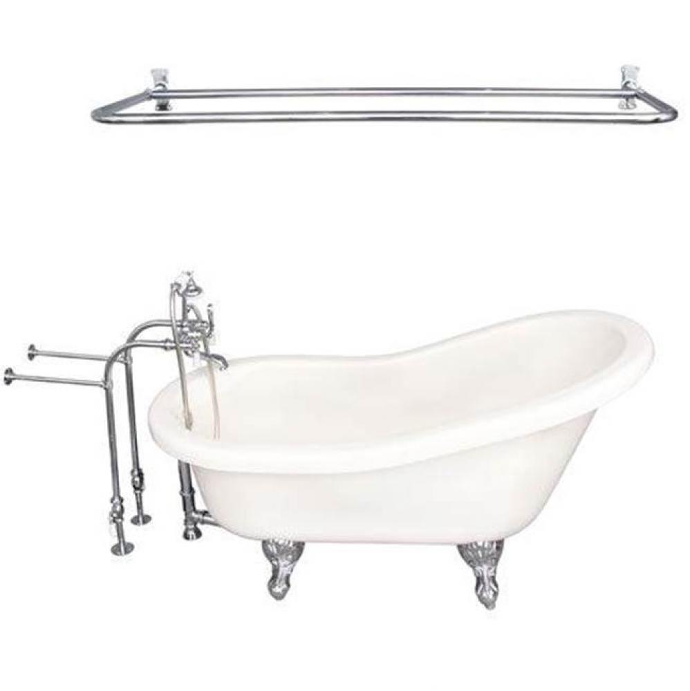Tub Kit 60'' AC Slipper, Shwr Rd,Filler,Supplies,Drain-Chrm