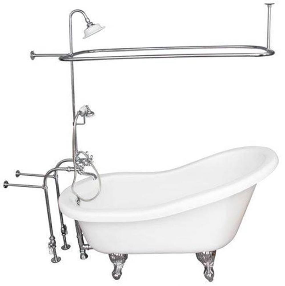 Tub Kit 60'' AC Slipper, Shwr Unit, Supplies, Drain-Chrome