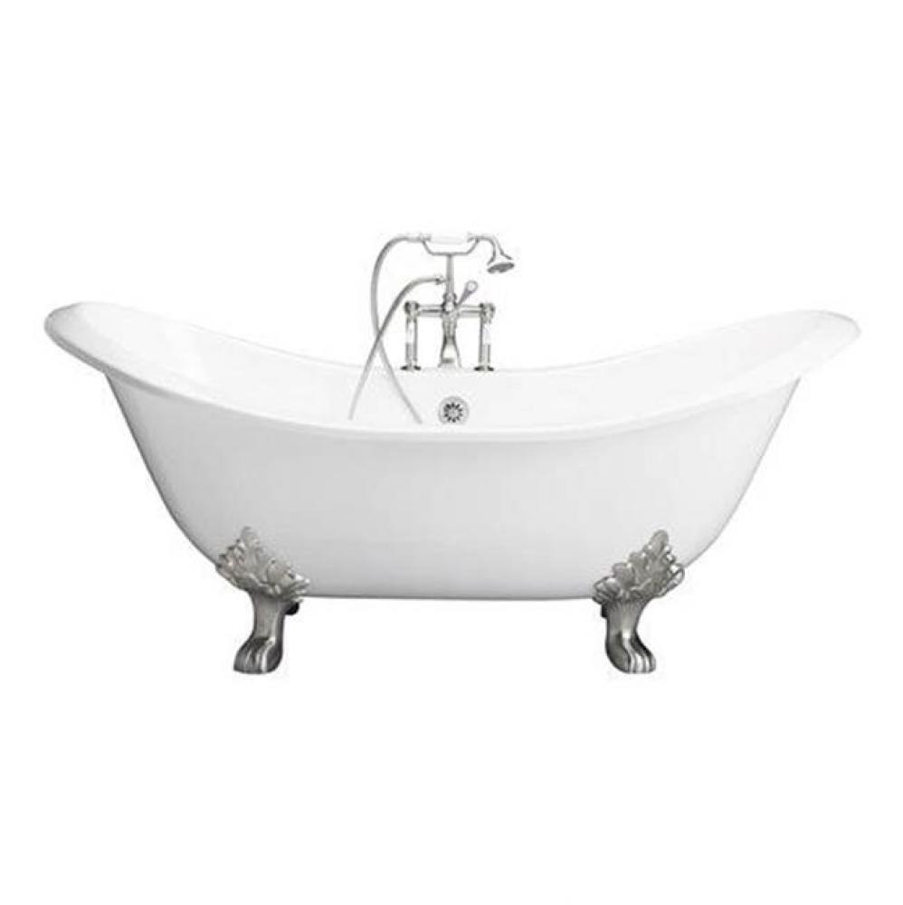 Tub Kit 71'' CI Dbl Slipper Filler, Supplies, Drain-Chrome