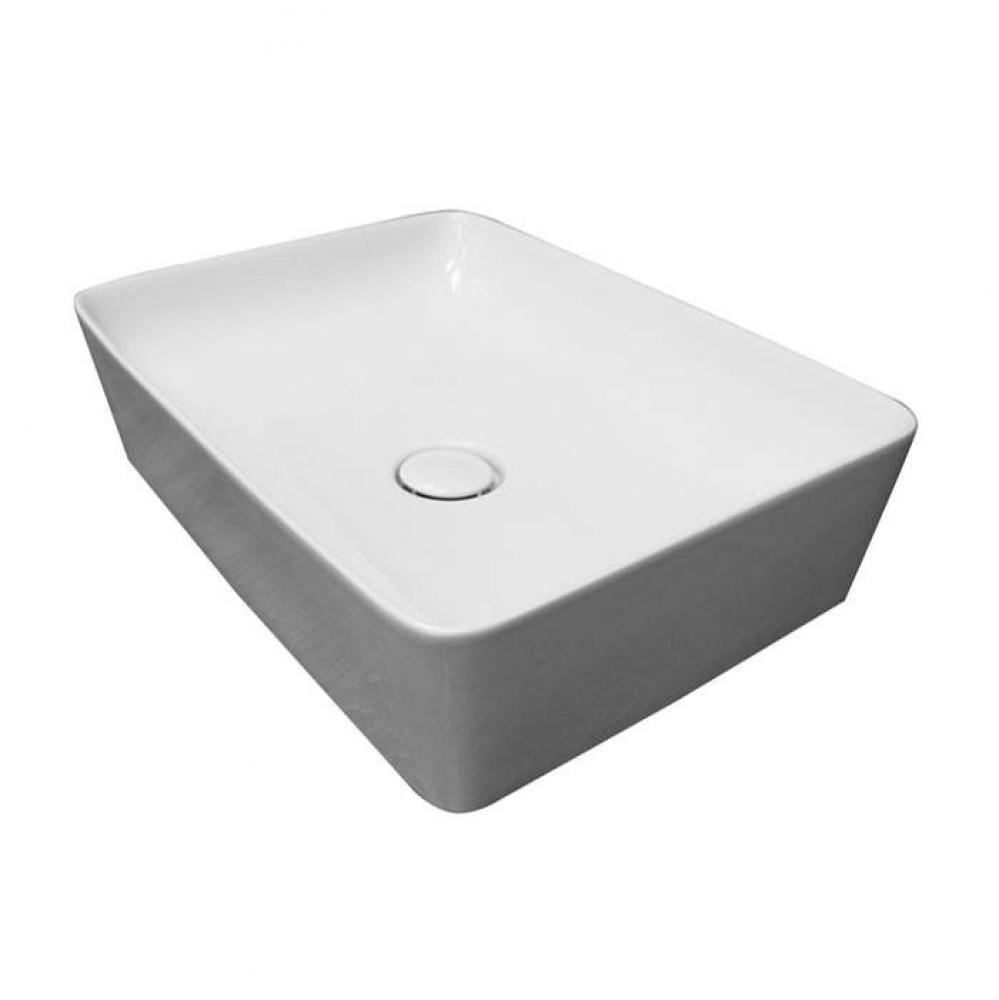 Feeling Slim 19-3/4'' Rect Above Counter , Matte White