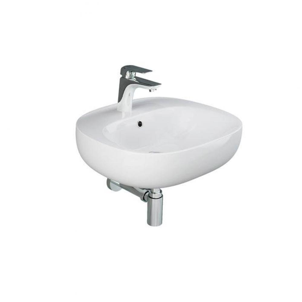 Illusion 500 Wall-Hung Basin 4'' Centerset, White