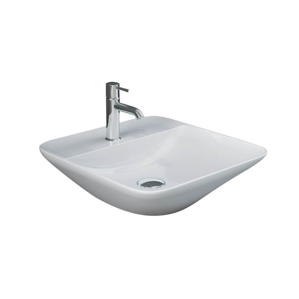 Variant 16-1/2''x16-1/2'' Square CounterTop Basin,1-Tap Hole,WH