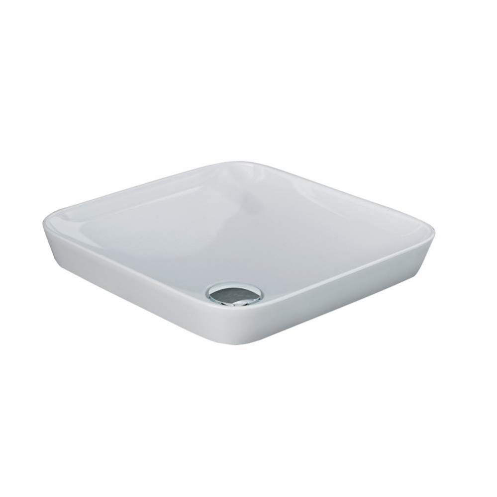 Variant 14'' Square Drop-In Basin in White