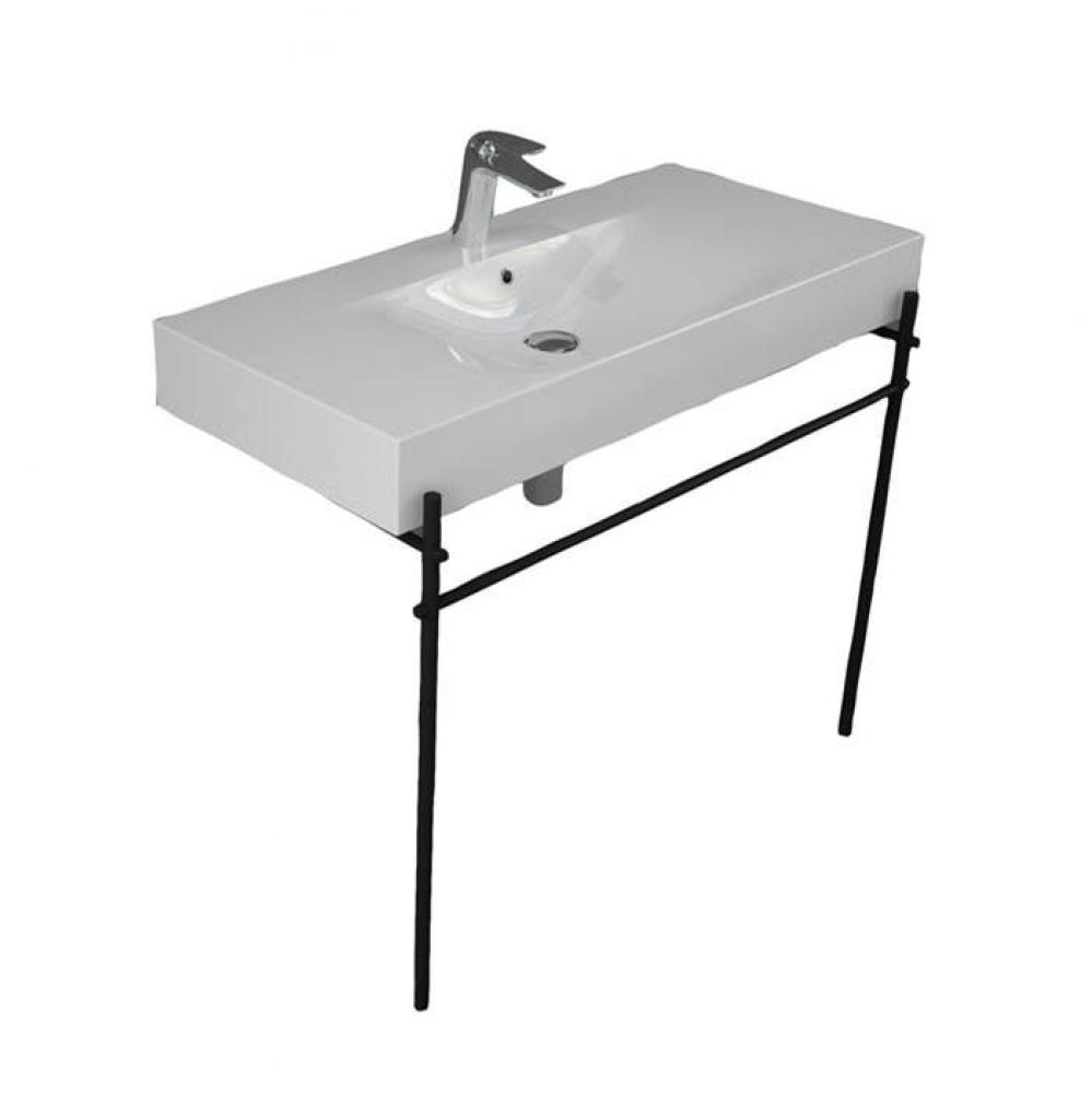 Des 1010 Basin 4'' Centrset WH, with brass stand, Matte Black