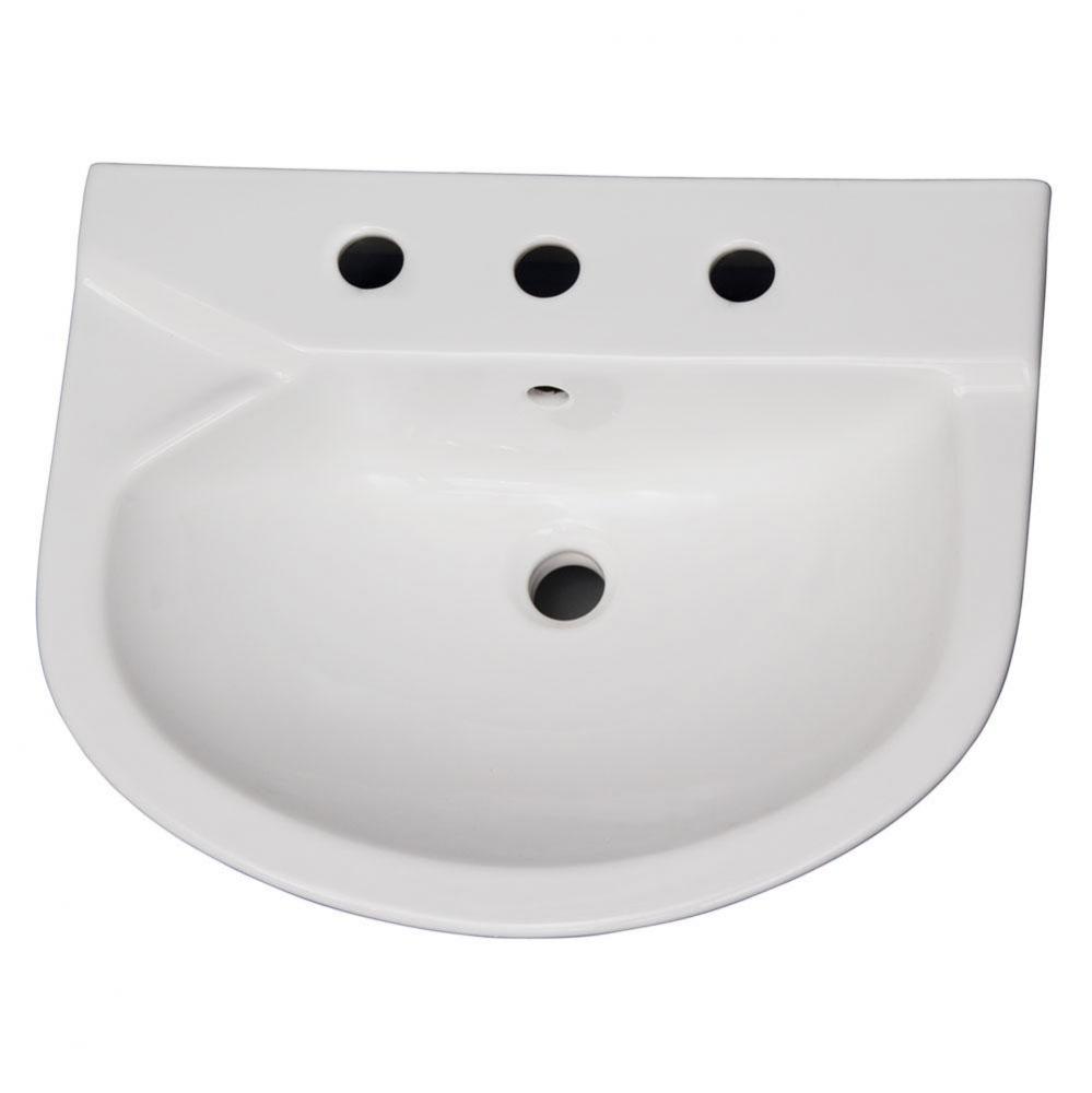 Anabel 555 Ped Lav Basin 8'' cc, White
