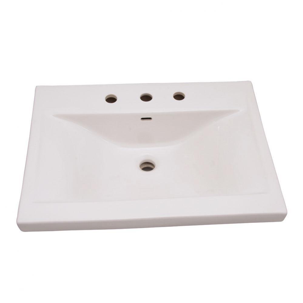Mistral 650 Wall-Hung Basin 8'' cc, White