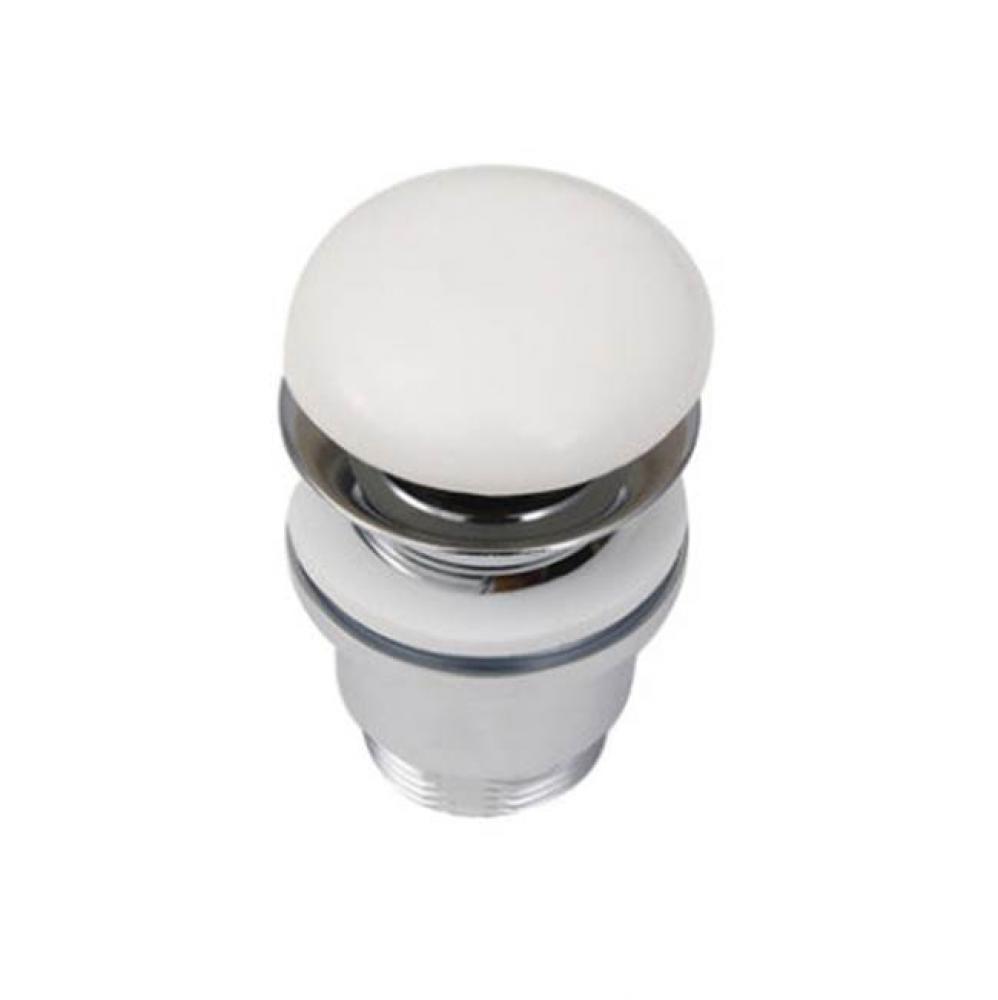 Pop Up Ceramic Drain For Slim Feeling Basin, Matt Cream