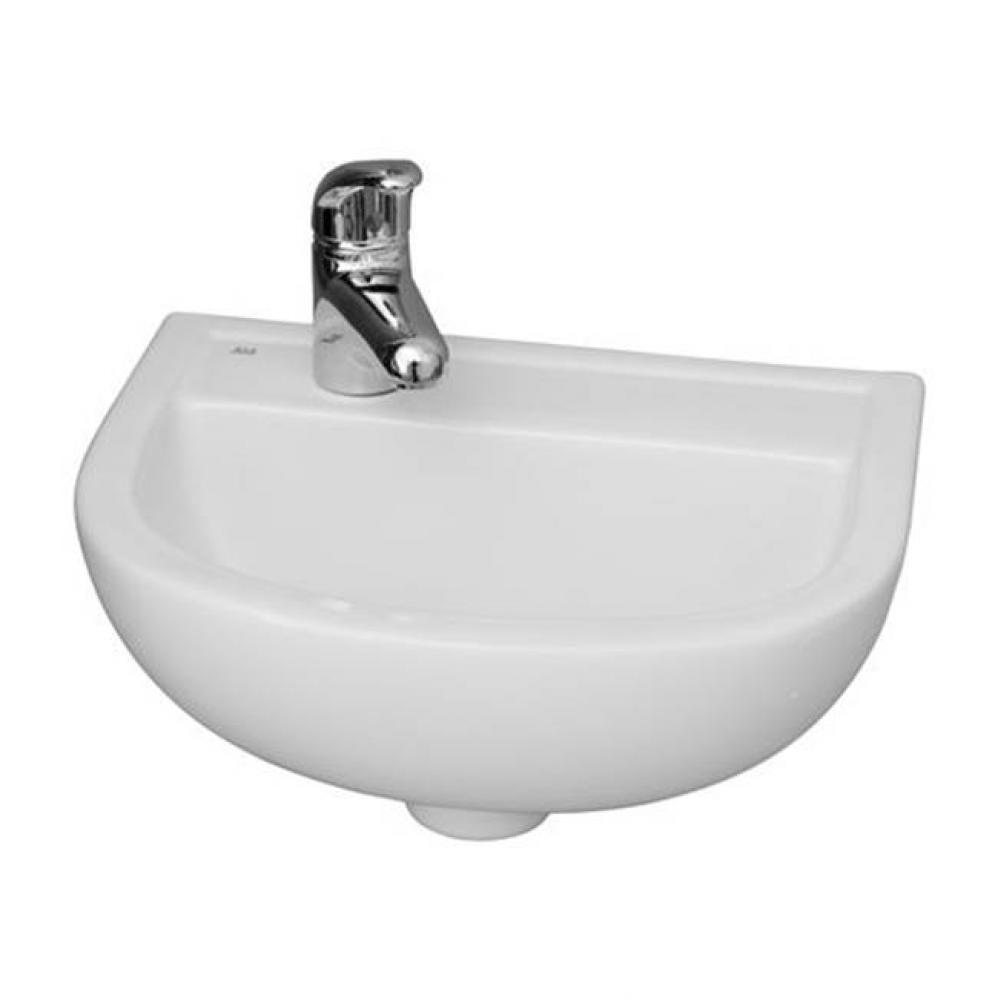 Compact 380 Wall Hung Basin  1 Hole on Left - White