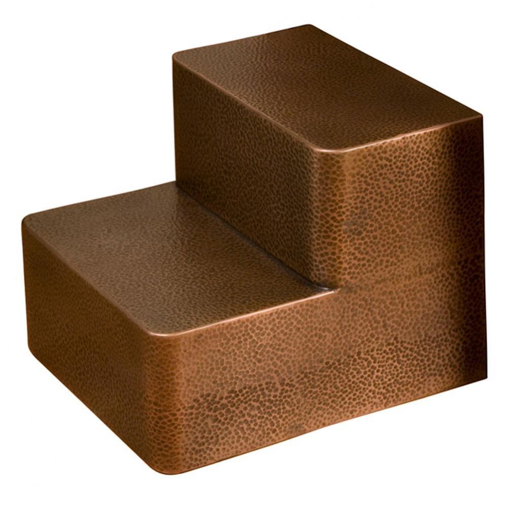 Copper Steps, Square Hammered Antique Copper
