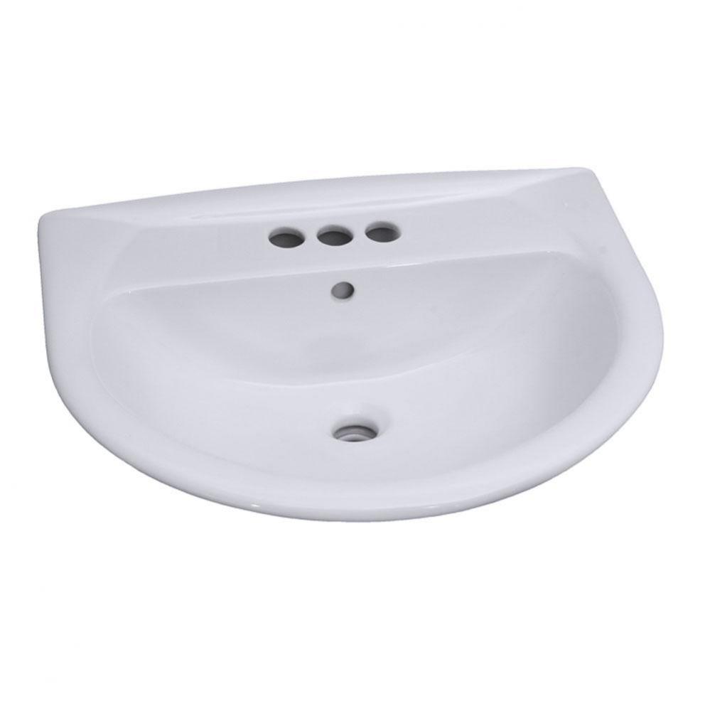 Karla 550 Ped Lav Basin 4'' cc, White