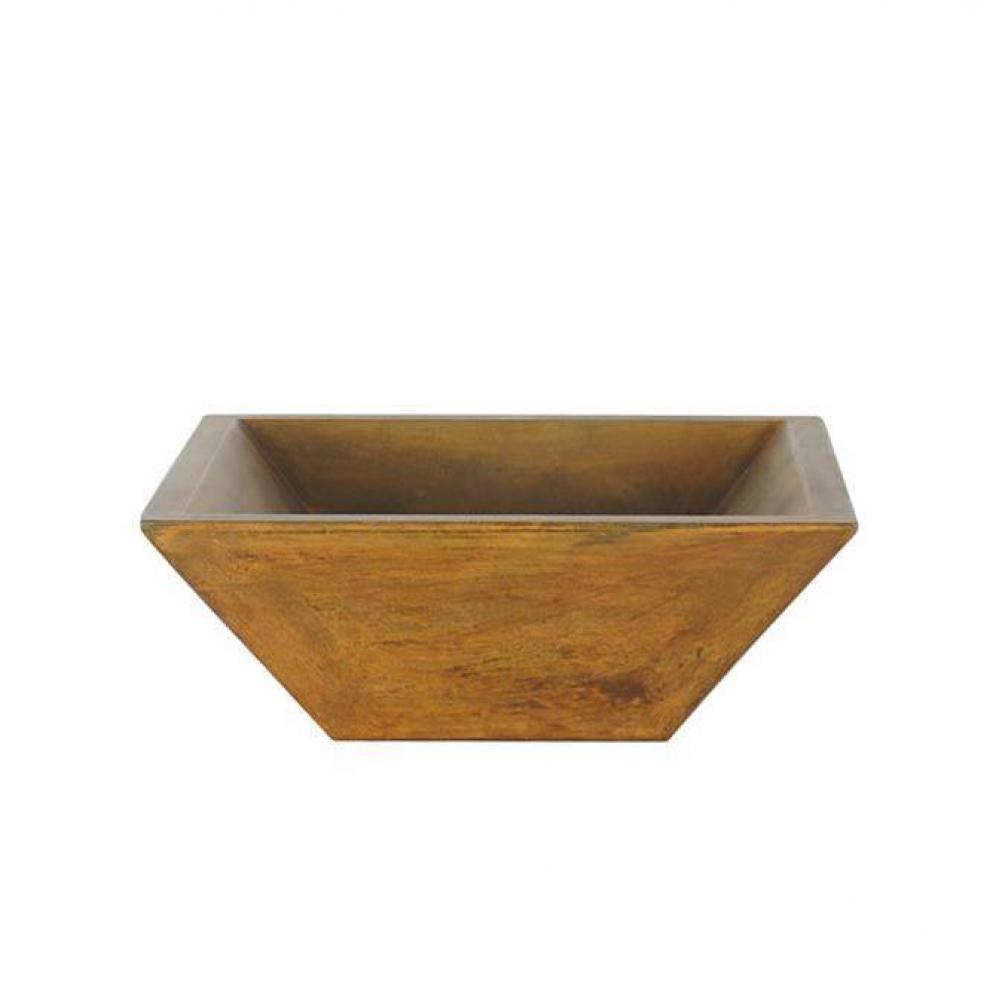 Radam Square Cement, Above Counter Basin,Vintage Brown