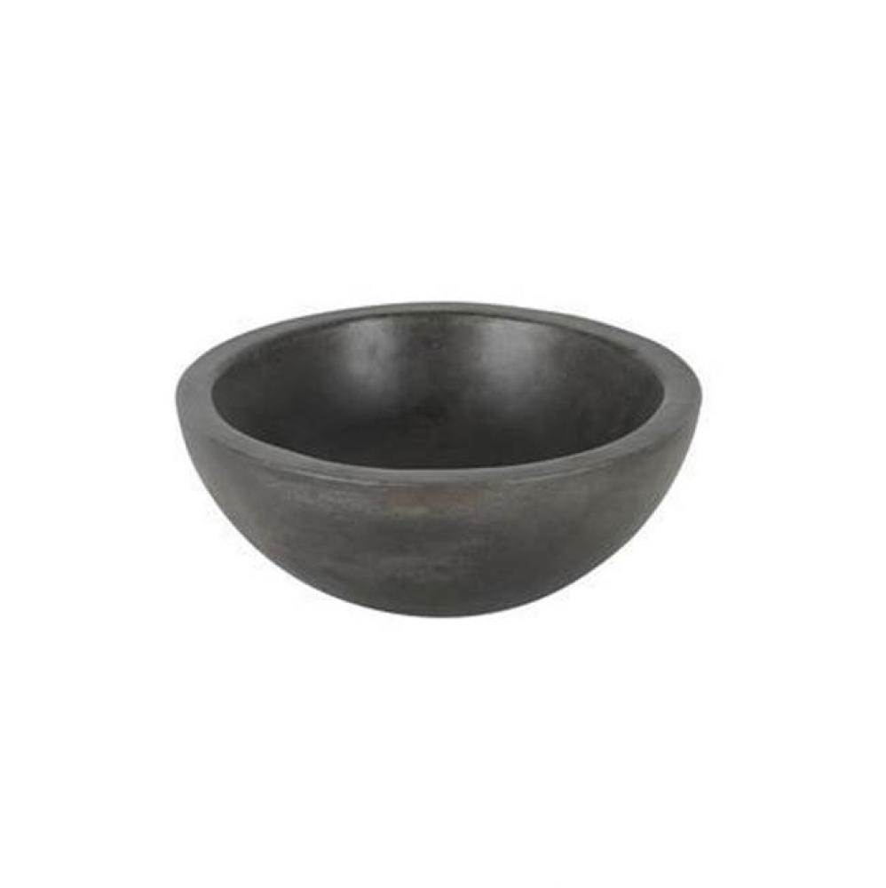 Cordell Large Oval Cement Vessel, Dusk Gray