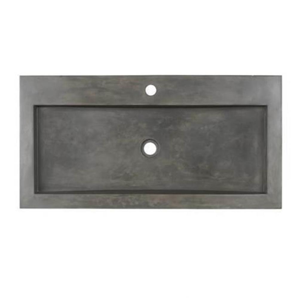 Gentry Rect Above Counter w/ 1 Faucet Hole,Dusk Gray