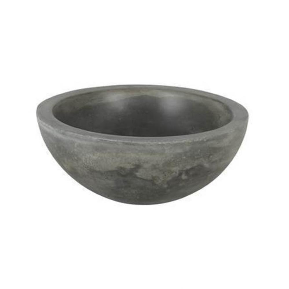 Cordell Small Oval Cement Vessel, Dusk Gray