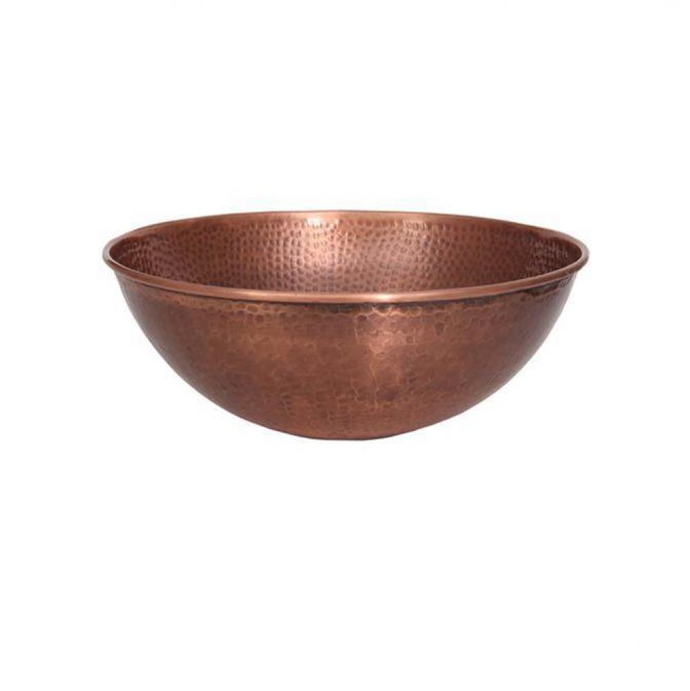 Goulane 14-1/2'' Round Basin  Hammered, Antique Copper