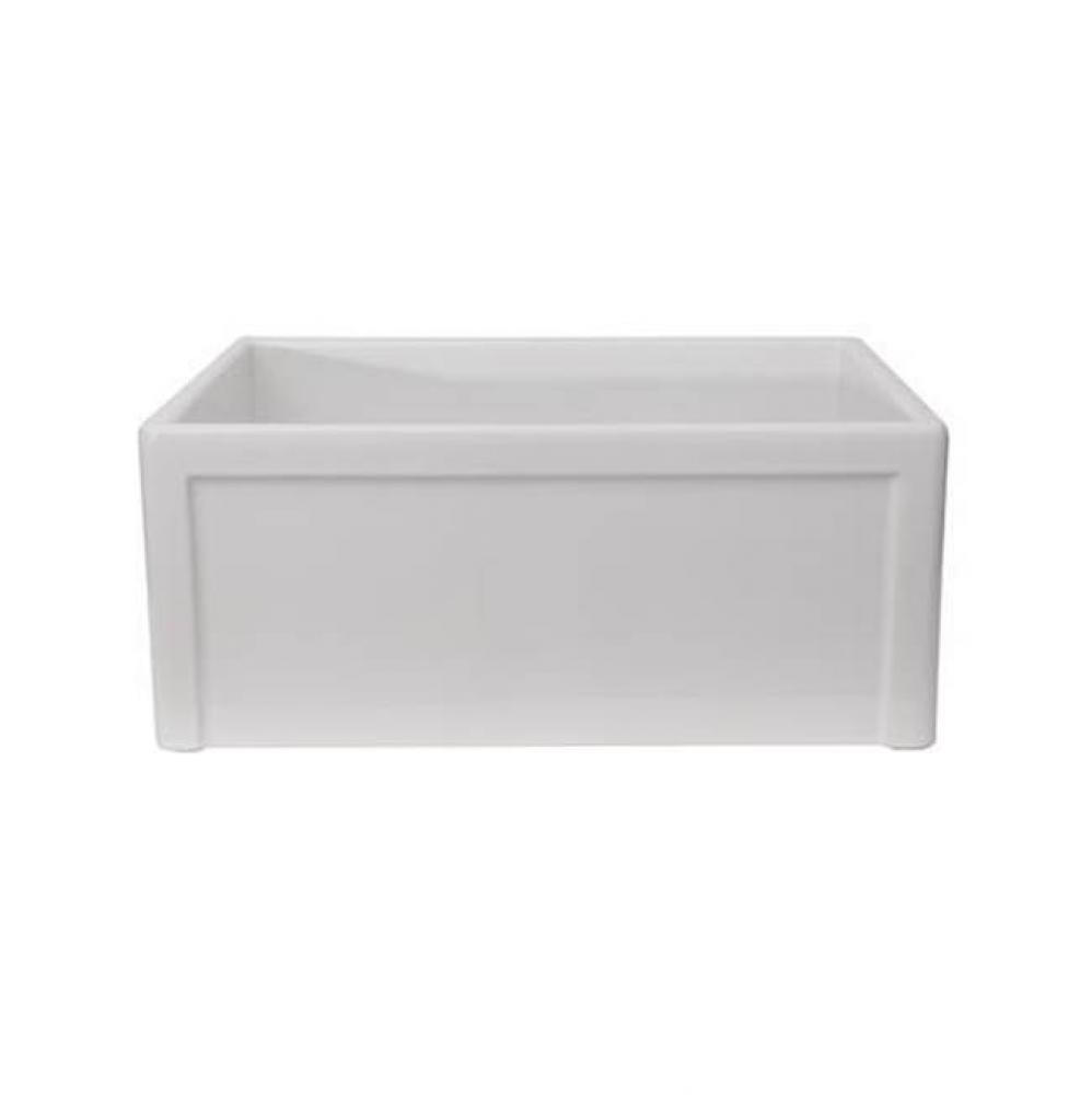 Chapman 33'' Fireclay Single Bowl,Center Drain, White