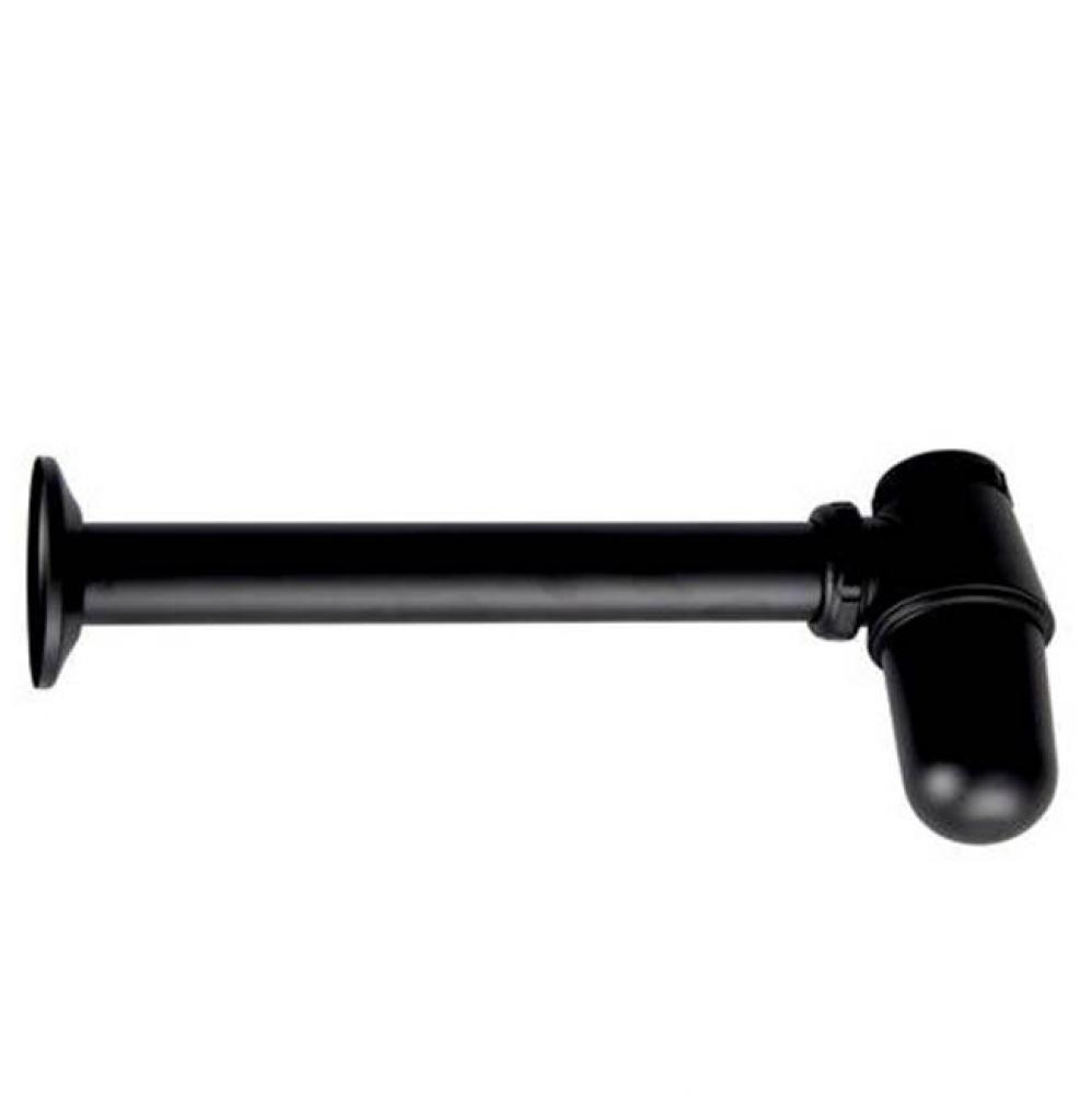 Lavatory Trap with Wall Flange Matte Black