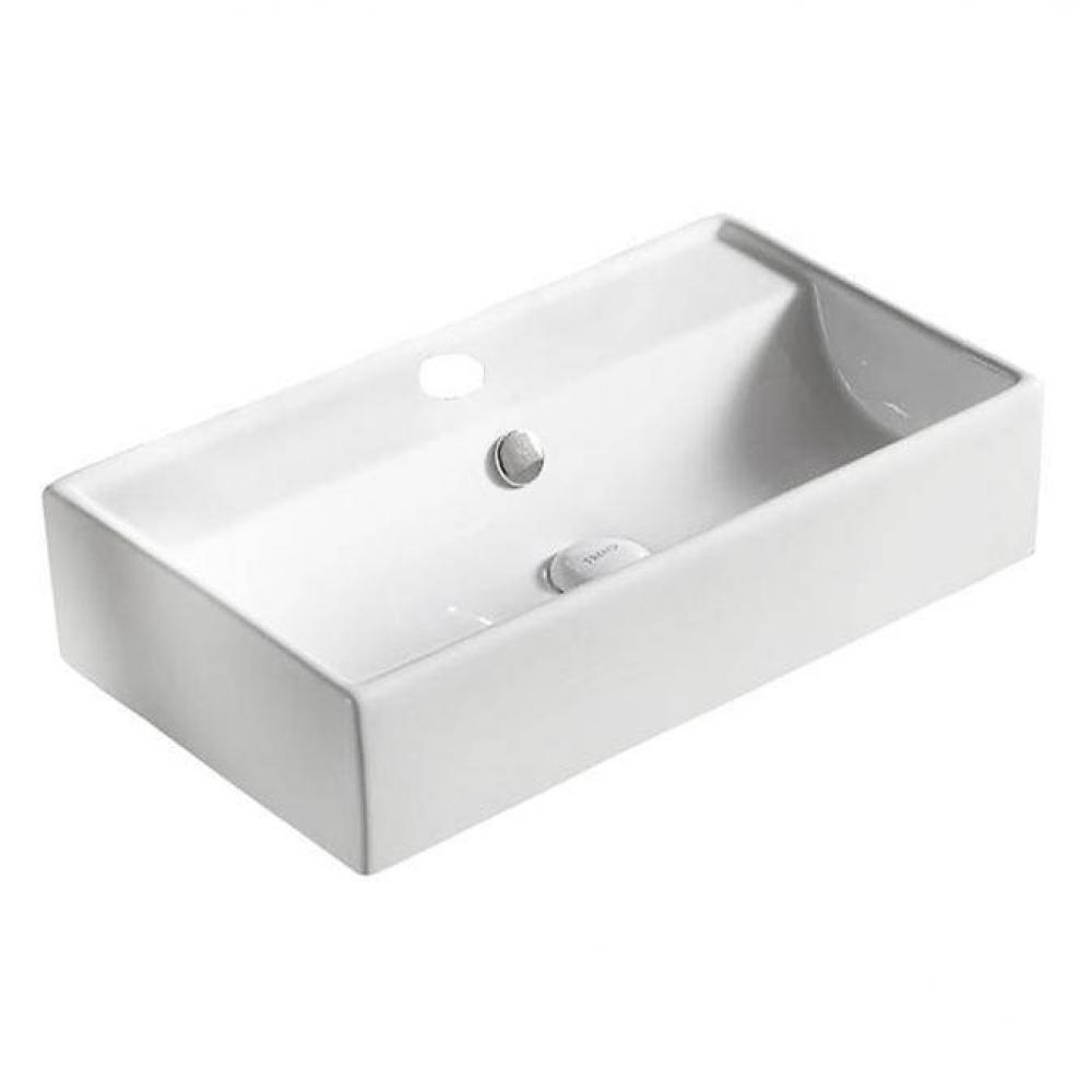 Lyons Rect 22'' Wall Hung 1 Faucet hole, Overflow,White