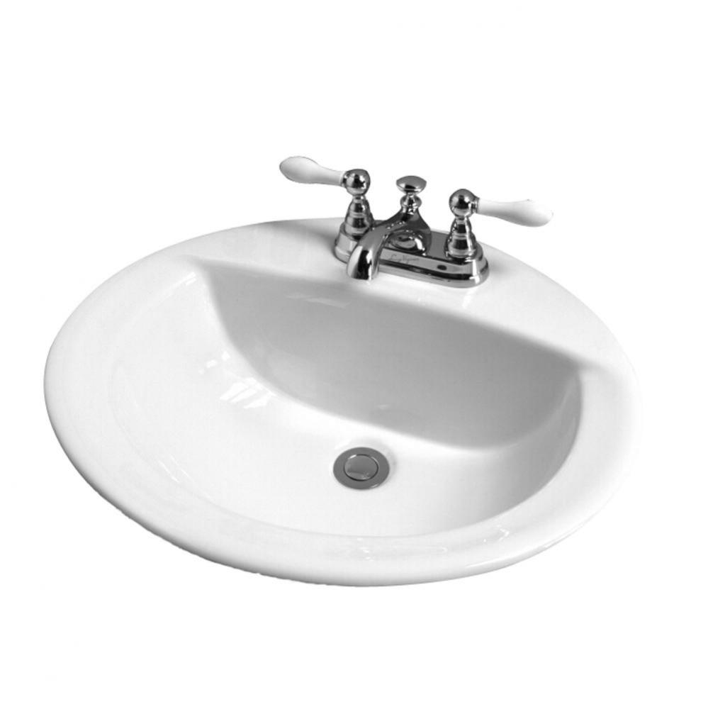 Illusion 500 Pedestal Lavatory w/ 4'' cc, WHITE