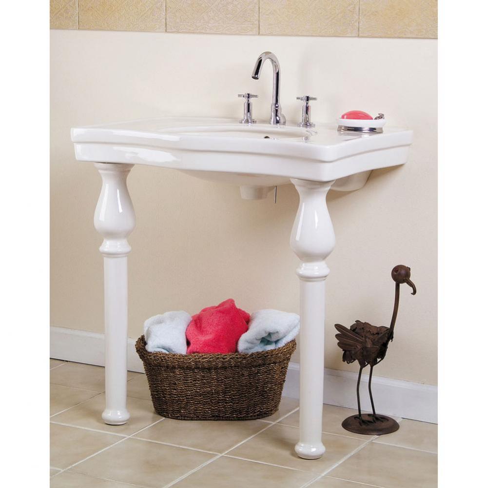 Milano Console Basin, 8''cc,  Bisque