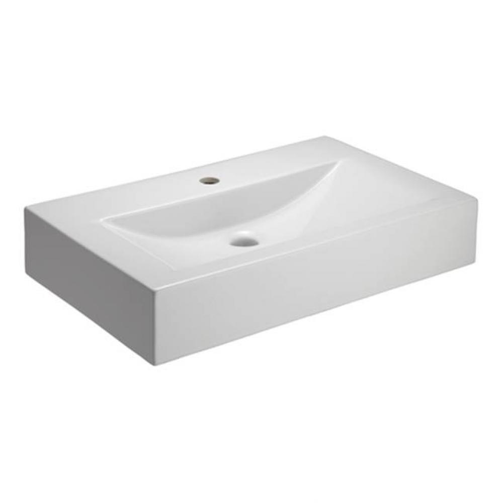 Sonja Above Counter Basin,  One-Hole,  Fire Clay,  White
