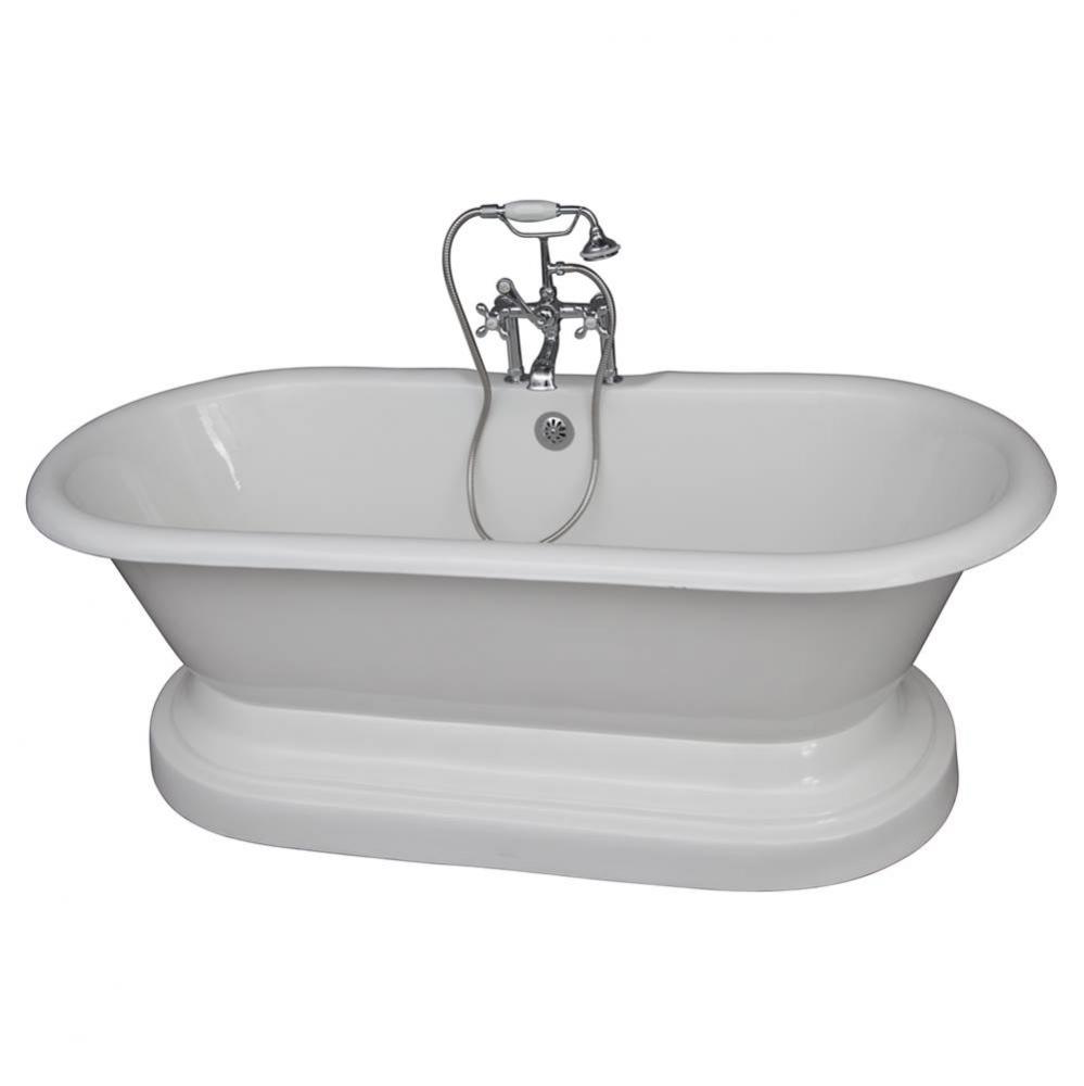 Tub Kit,61''CI,Dbl Roll Top, Base,Filler,Supplies,Drain-CP